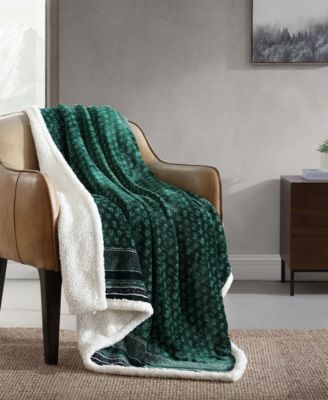 CLOSEOUT! Ultra Soft Plush Sherpa Reversible Throw , 60" X 50"