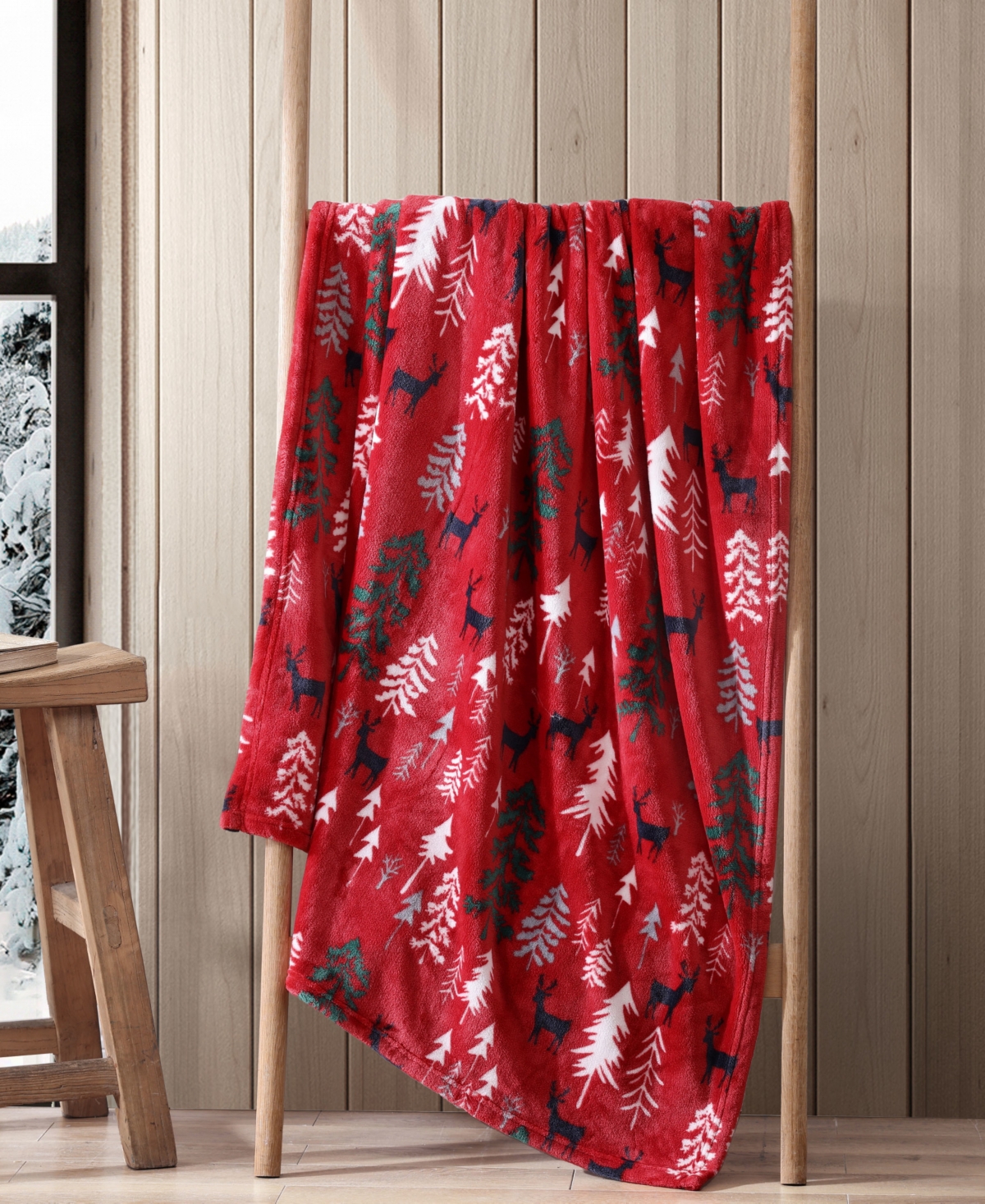 Eddie Bauer Ultra Soft Plush Sherpa Reversible Throw , 60" X 50"
