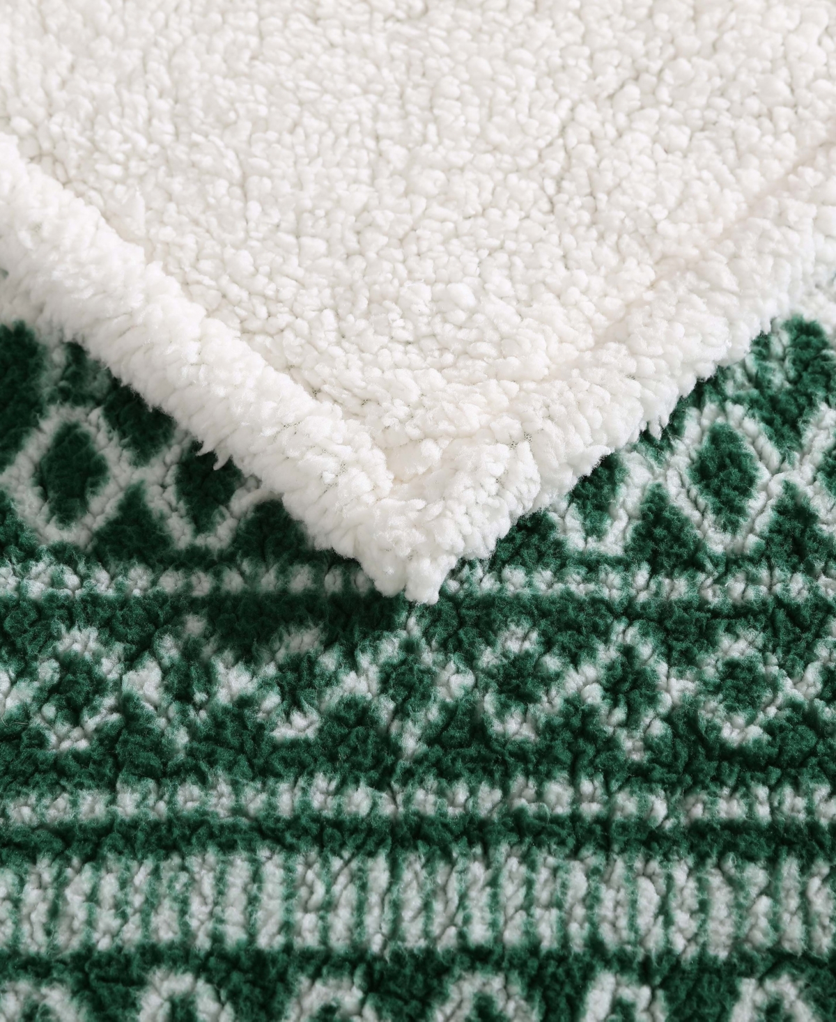 Eddie Bauer Faux Shearling Reversible Throw