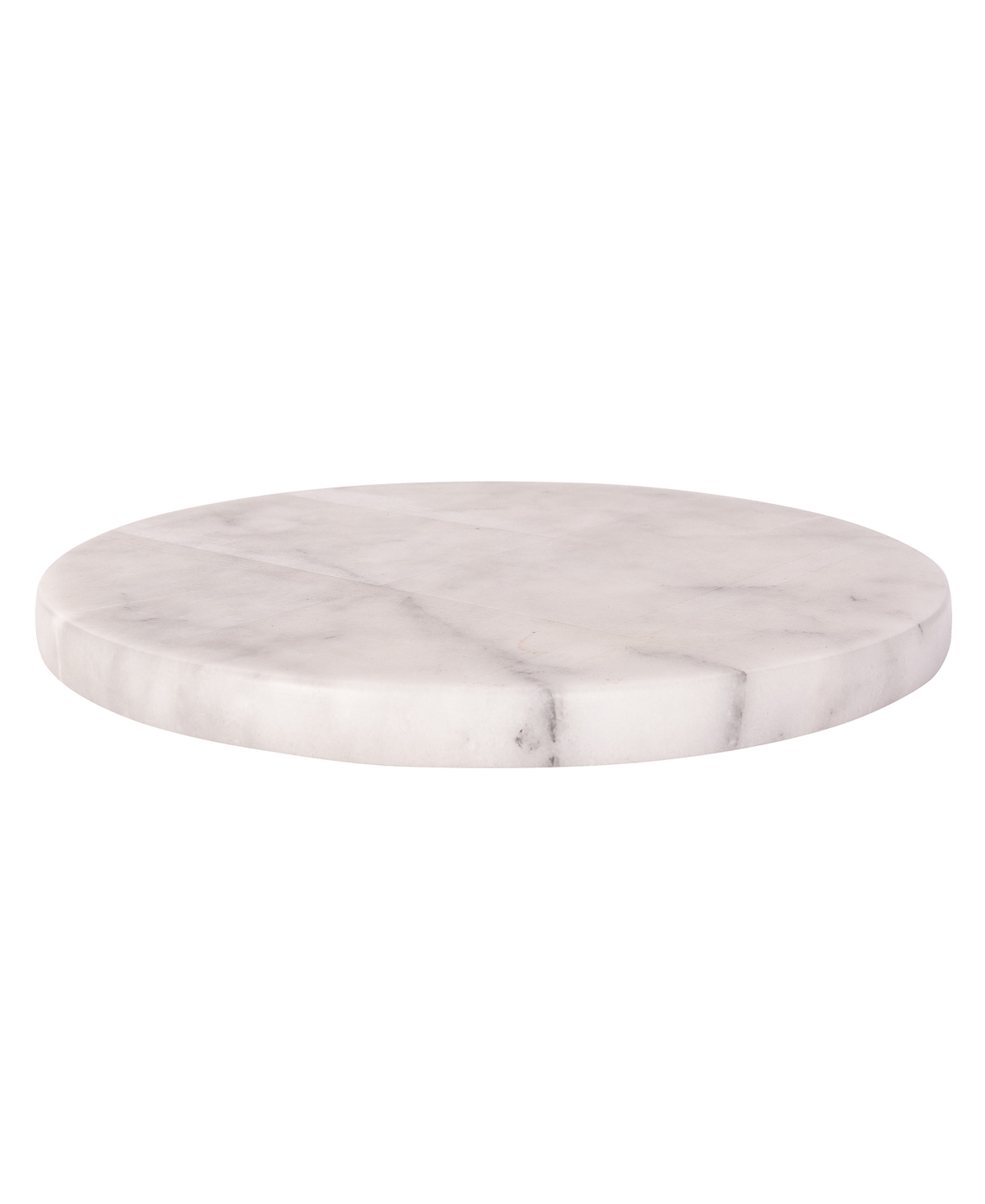 Shop Artifacts Trading Company Marble Round Tray, 14" X 0.3" In White Matte