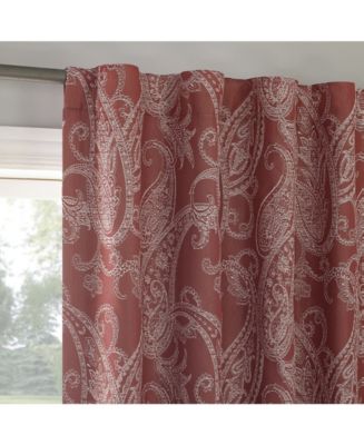 Pedra Paisley Embroidery 100 Blackout Back Tab Curtains