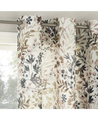 Amelie Botanical Print Room Darkening Grommet Curtains