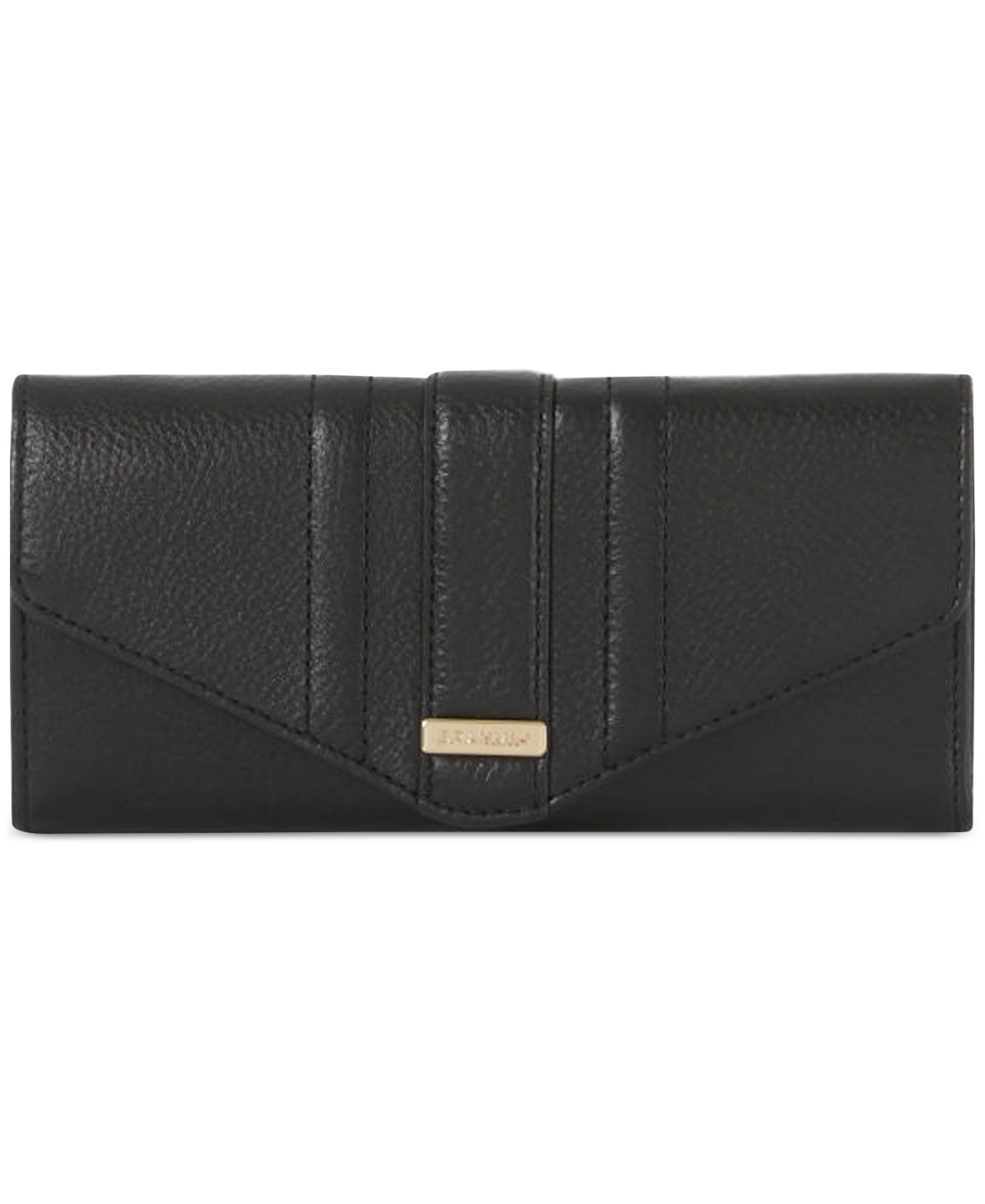 Veronica Gryphon Embossed Leather Wallet - Black