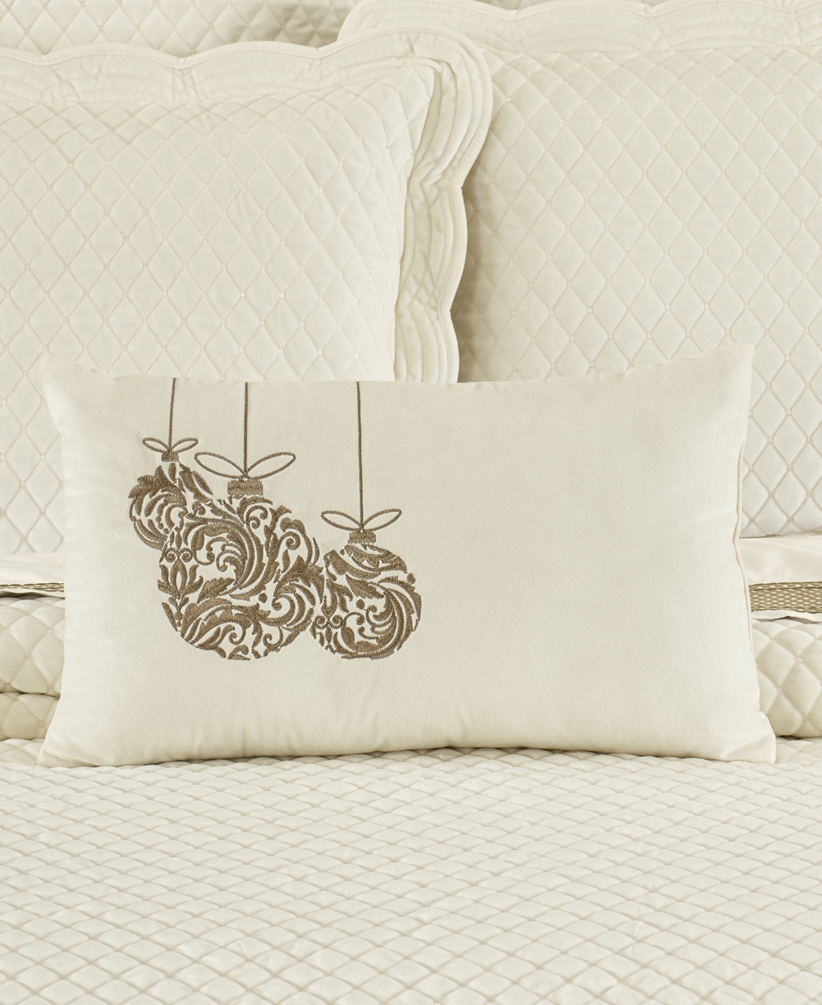 J Queen New York Ornament Embellished Decorative Pillow, 15