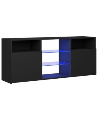 TV Stand with LED Lights Black 47.2"x11.8"x19.7"