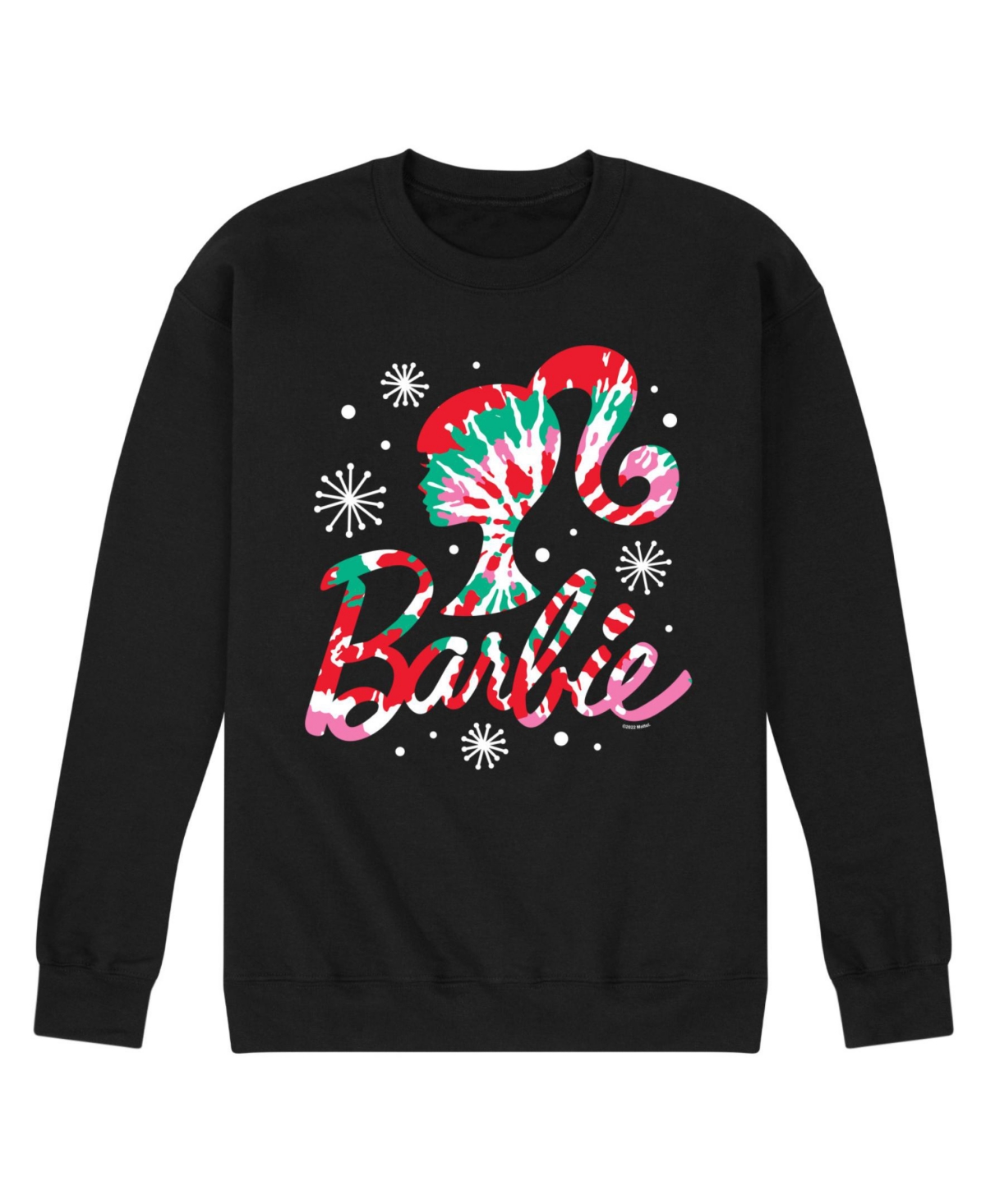 Airwaves Men's Barbie Holiday Crew Fleece T-shirt In Black