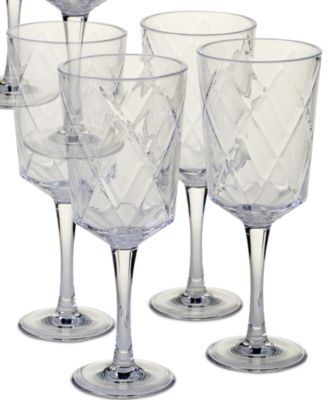 Clear Diamond Acrylic 8-Pc. All-Purpose Goblet Set