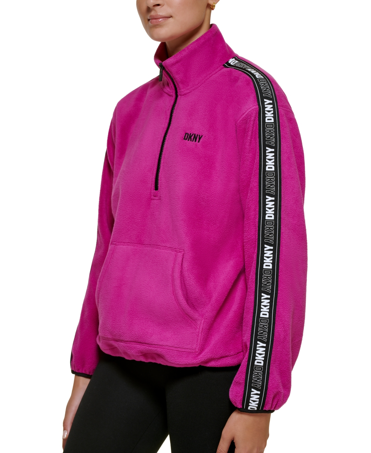 Dkny Sport Women's Fleece Pullover Jacket In Pink