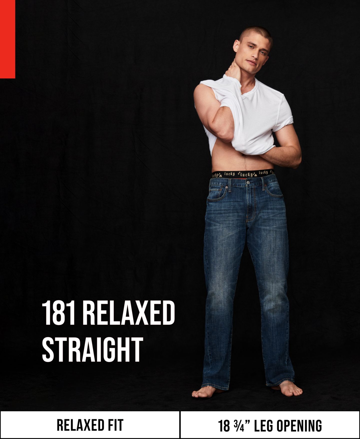Мужские джинсы Lucky Brand 181 Relaxed Straight Fit Coolmax® Stretch, цвет: Balsam — фото 4