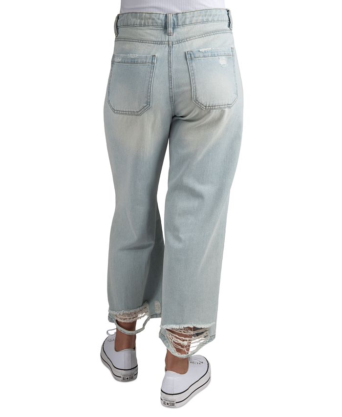 Jean Skinny Délavé Et Troué Indigo Rein - Taille 3 (Junior) - Occasion Très Bon état