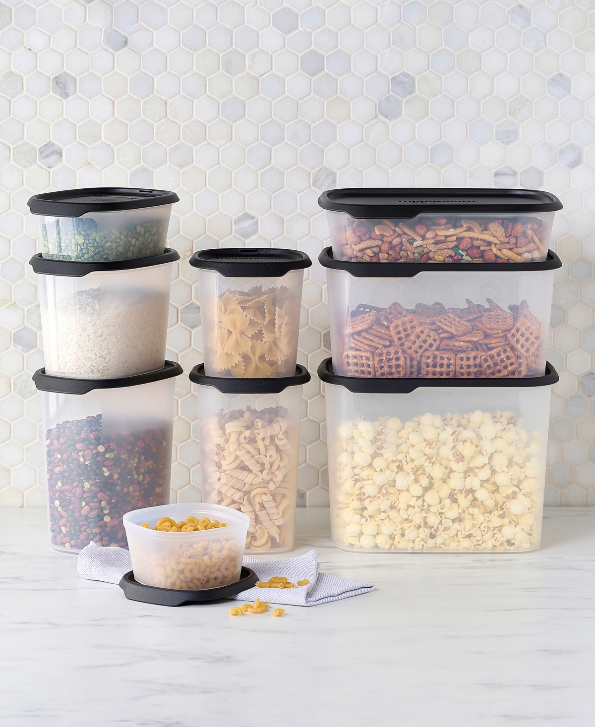 Tupperware One Touch Fresh 18 Pc Container Set In Black