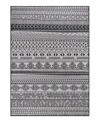 Main Street Rugs Bays Outdoor 122 Area Rug In Blue