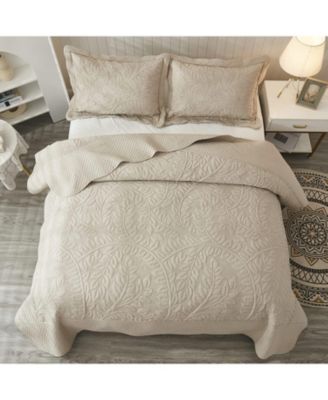 100% Cotton Oversized Bedspread Quilt Set - Queen