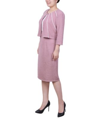 Petite Two Piece Jacket and Dress Set