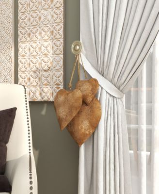 Metal Heart Decorative Bells with Hanging Rope Set of 3, 20", 17", 12"