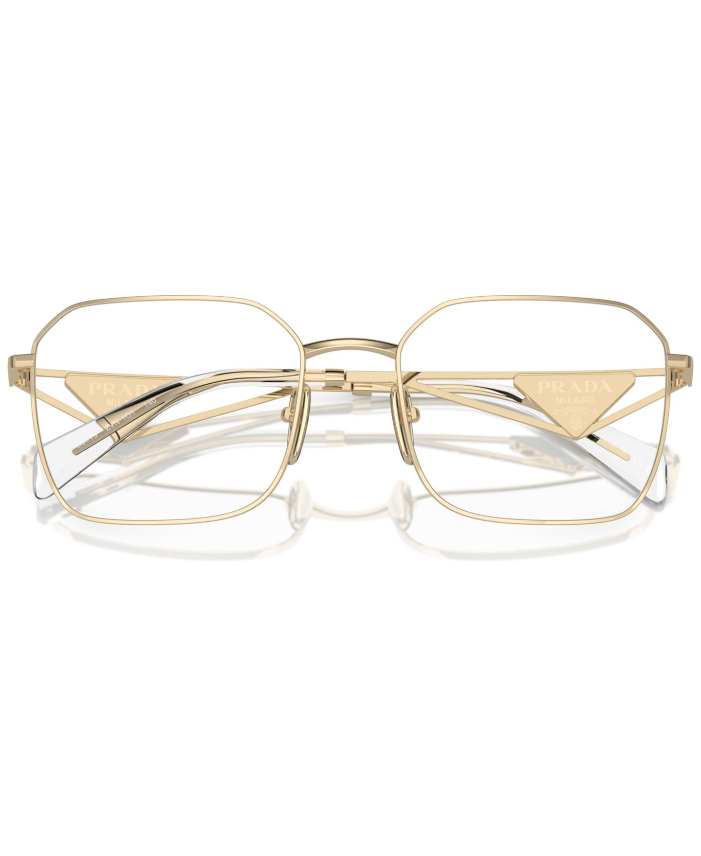 Женские очки Prada Woman Irregular Metal PR A51V Eyeglasses, цвет: Бледный золотой — фото 5