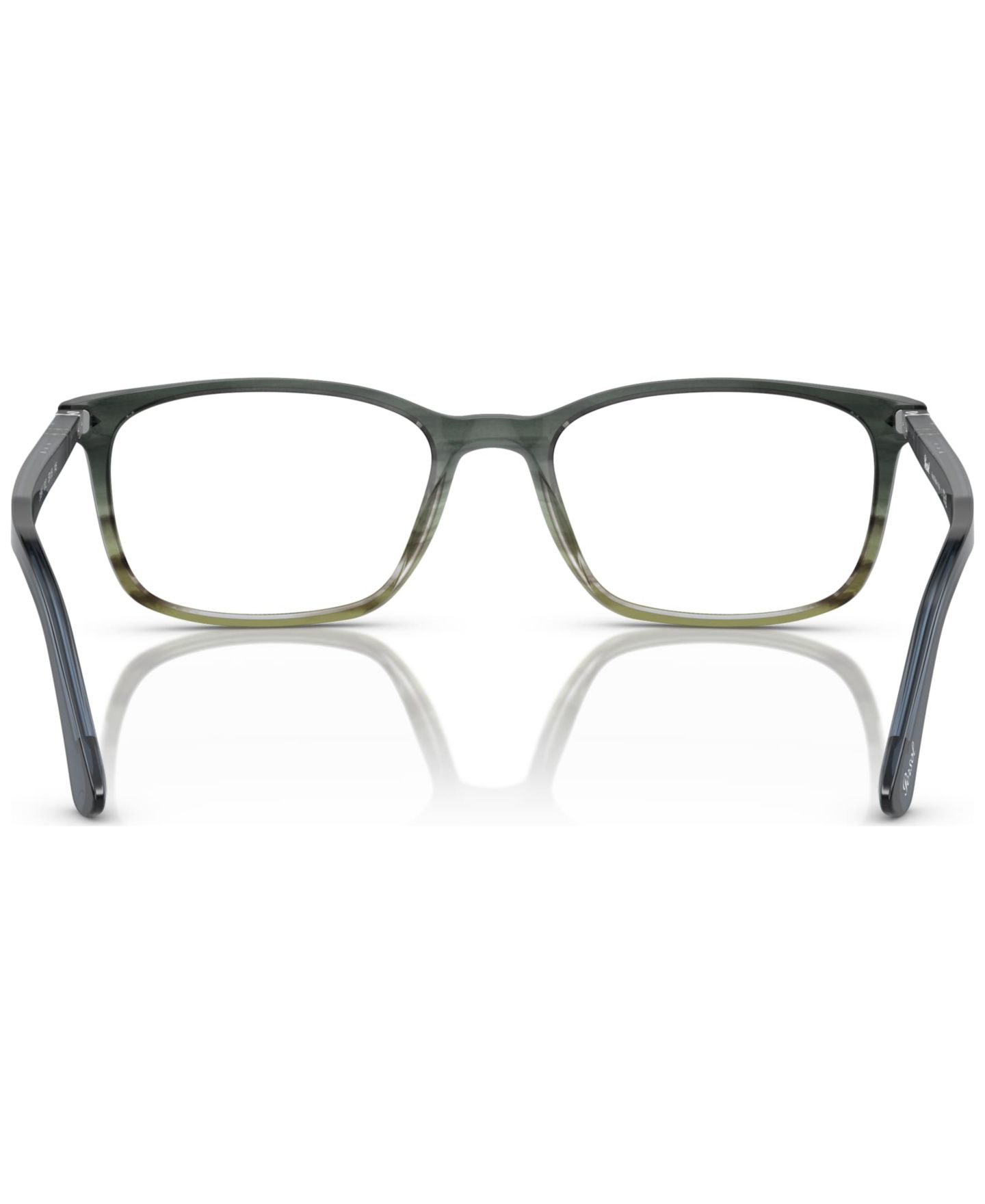 Мужские очки Persol Man Square Plastic PO3189V Eyeglasses, цвет: Серый полосатый зелёный градиентный — фото 4