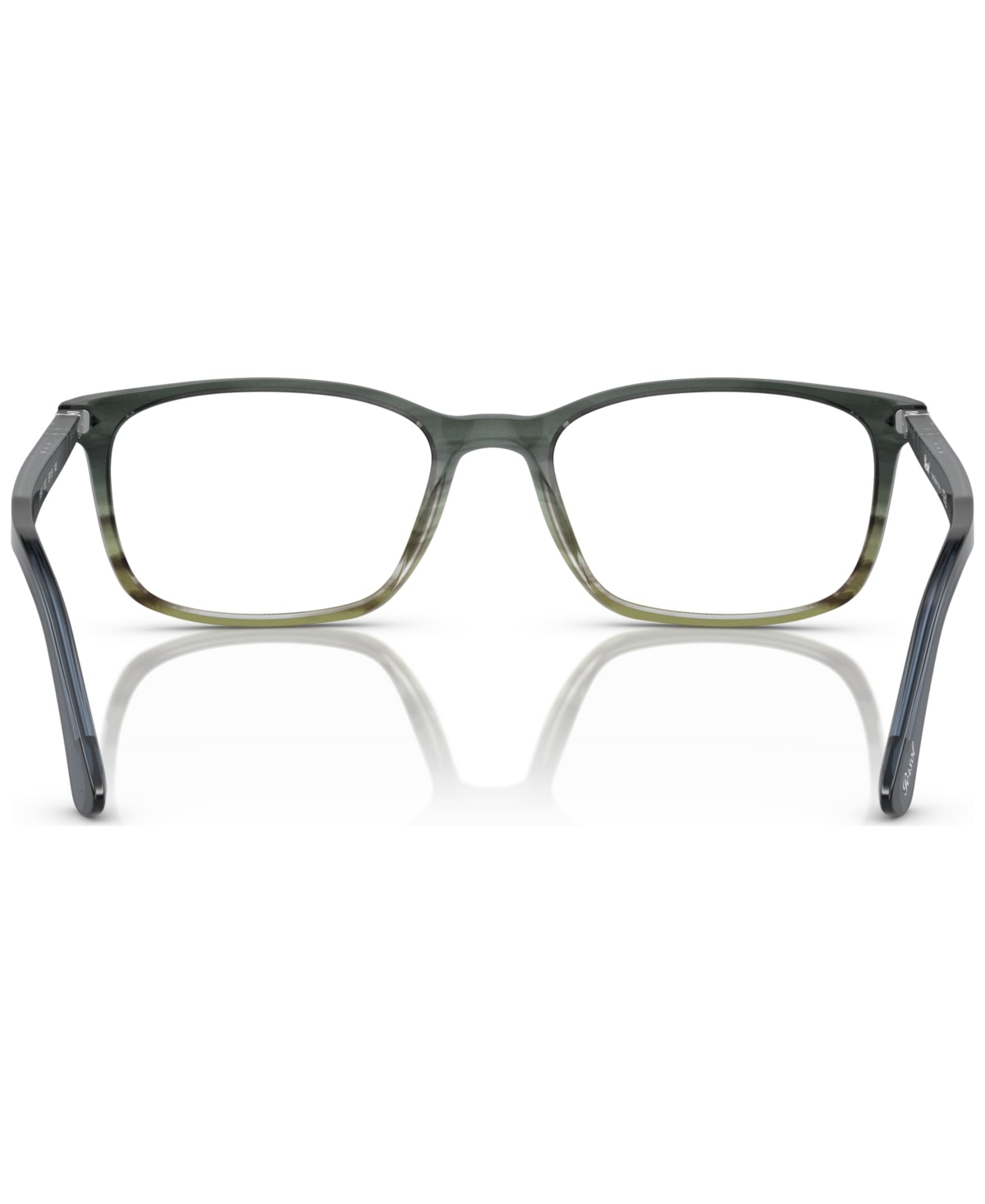 Persol Square-frame Glasses In Gray Striped Green Gradient