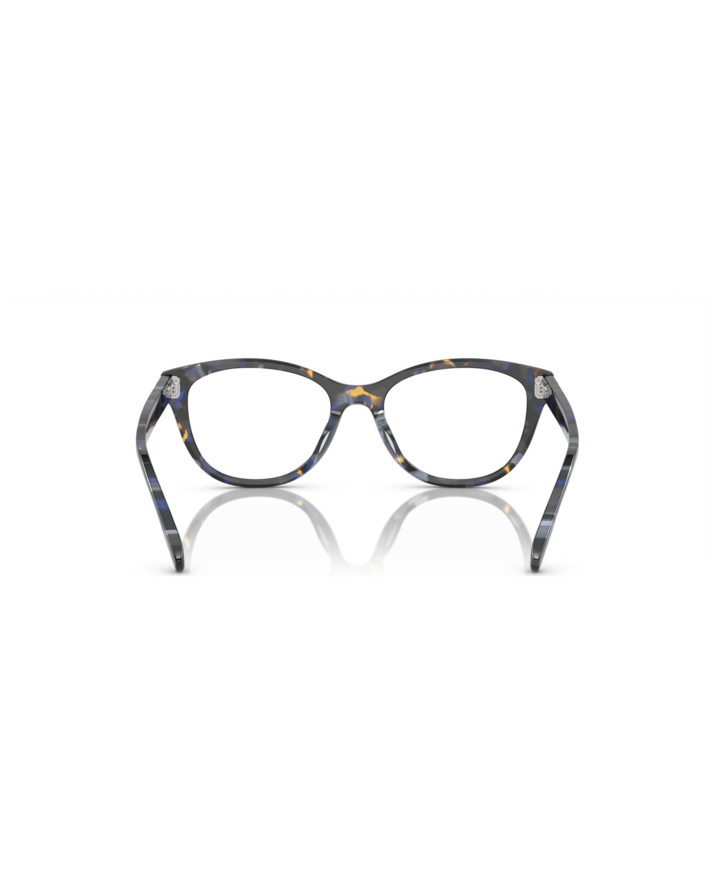 Женские очки Tory Burch Woman Pillow Plastic TY2137U Eyeglasses, цвет: Синий черепаховый — фото 4