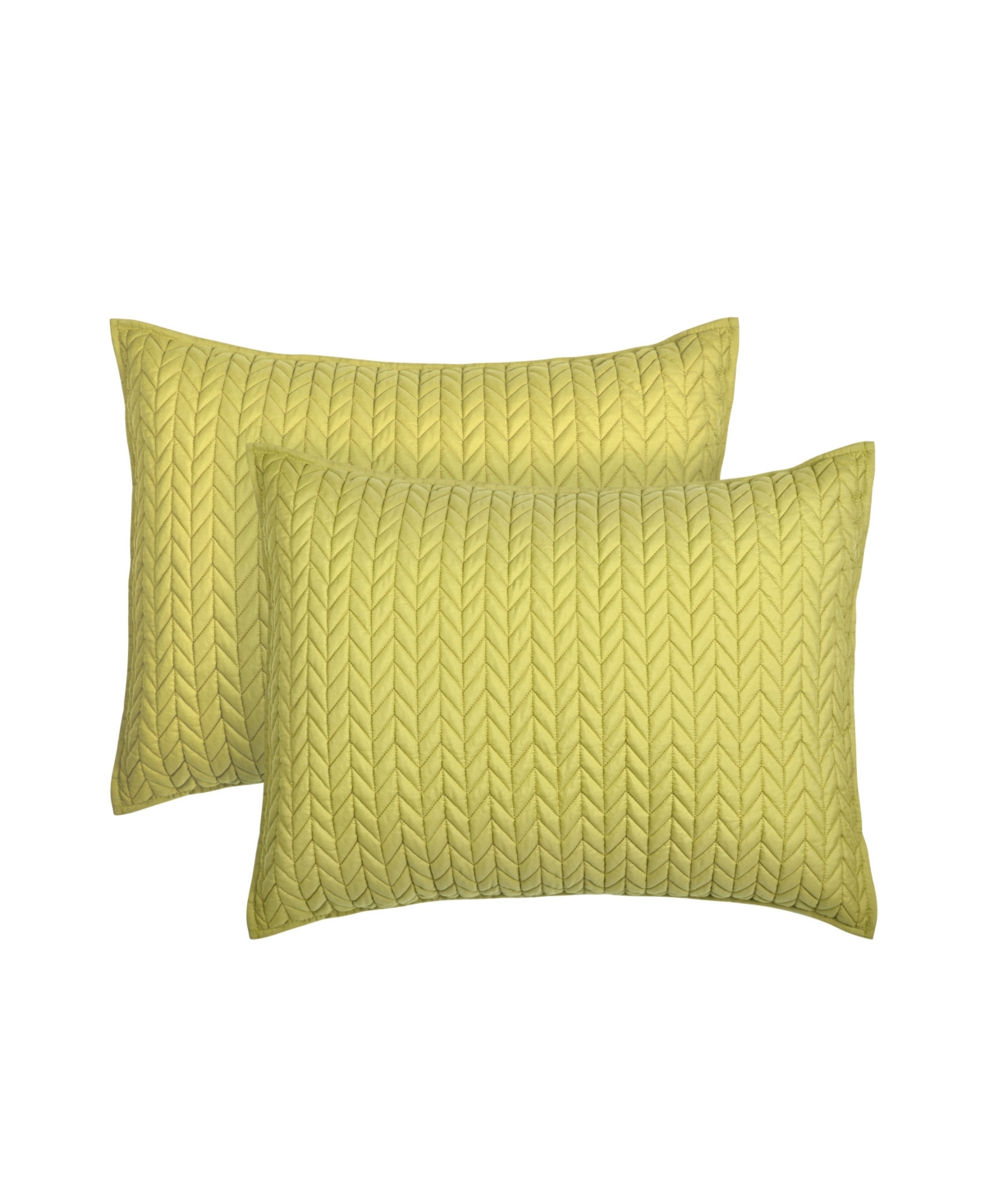 Cayman Quilted Sham, Standard - Chartreuse