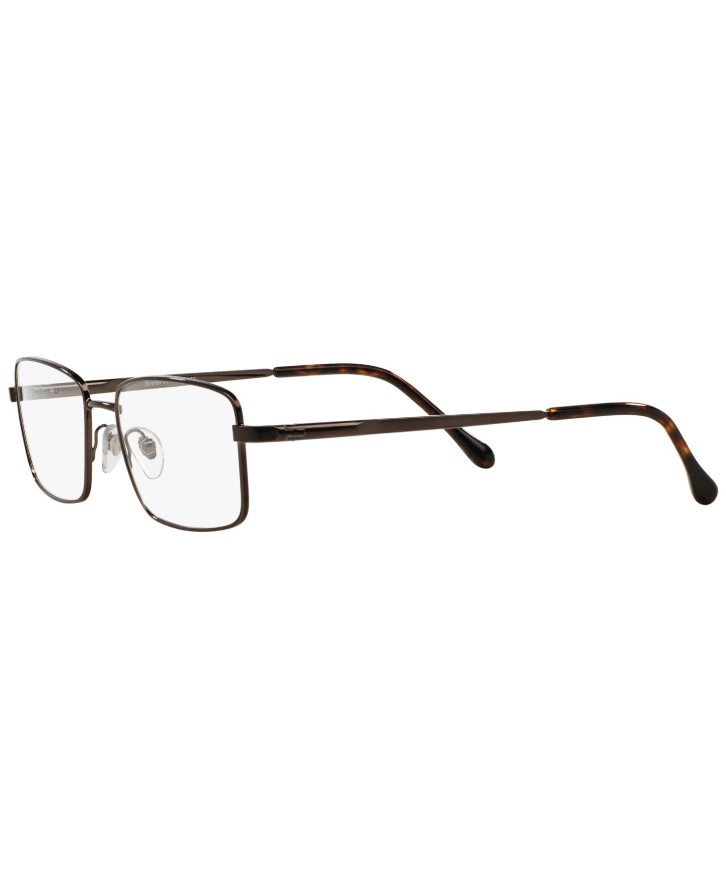 Мужские очки Sferoflex Man Rectangle Metal SF2271 Eyeglasses, цвет: Чёрный какао — фото 7