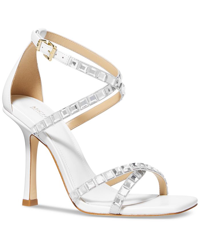 Michael Kors Women's Celia Embellished Strappy Dress Sandals - Macy's