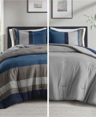Boulder Stripe Micro Suede 2-Pc. Comforter Set, Twin/Twin XL