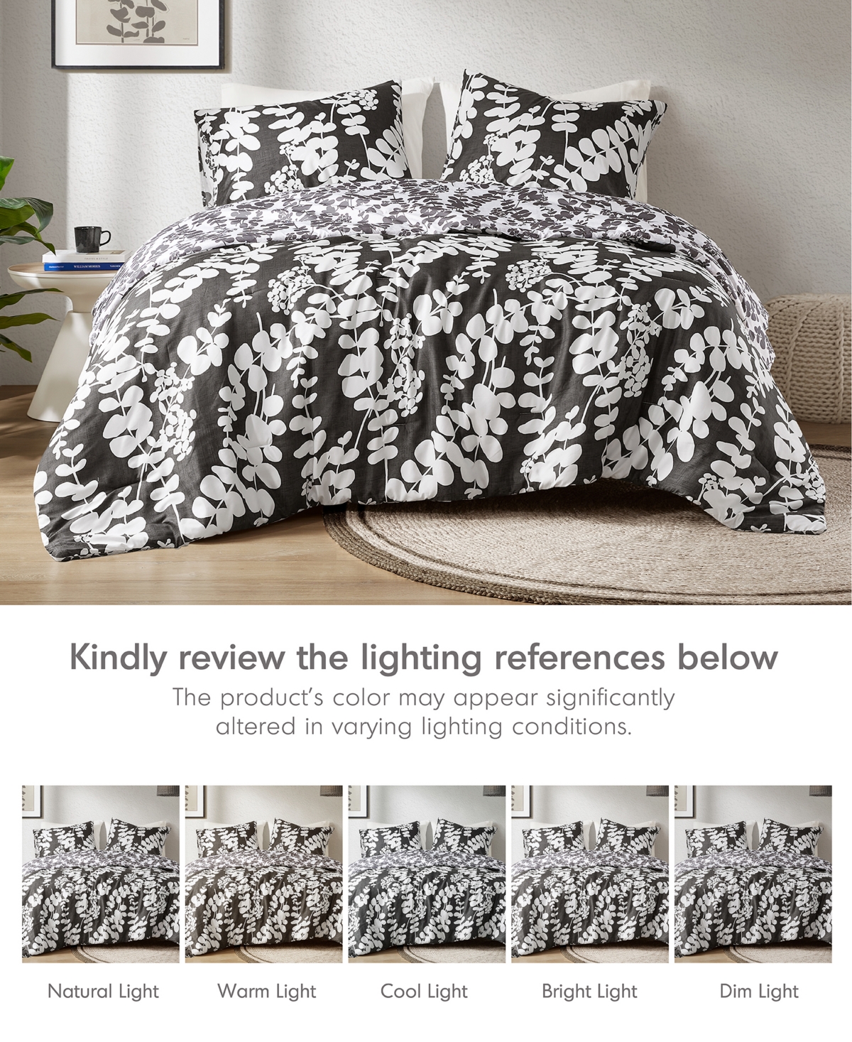 Closeout! 510 Design Aria Floral Print Reversible 3-Pc. Comforter Set,