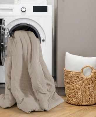 Mina Waffle Textured 3-Pc. Duvet Cover Set, Full/Queen