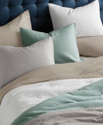 Mina Waffle Textured 3-Pc. Duvet Cover Set, Full/Queen