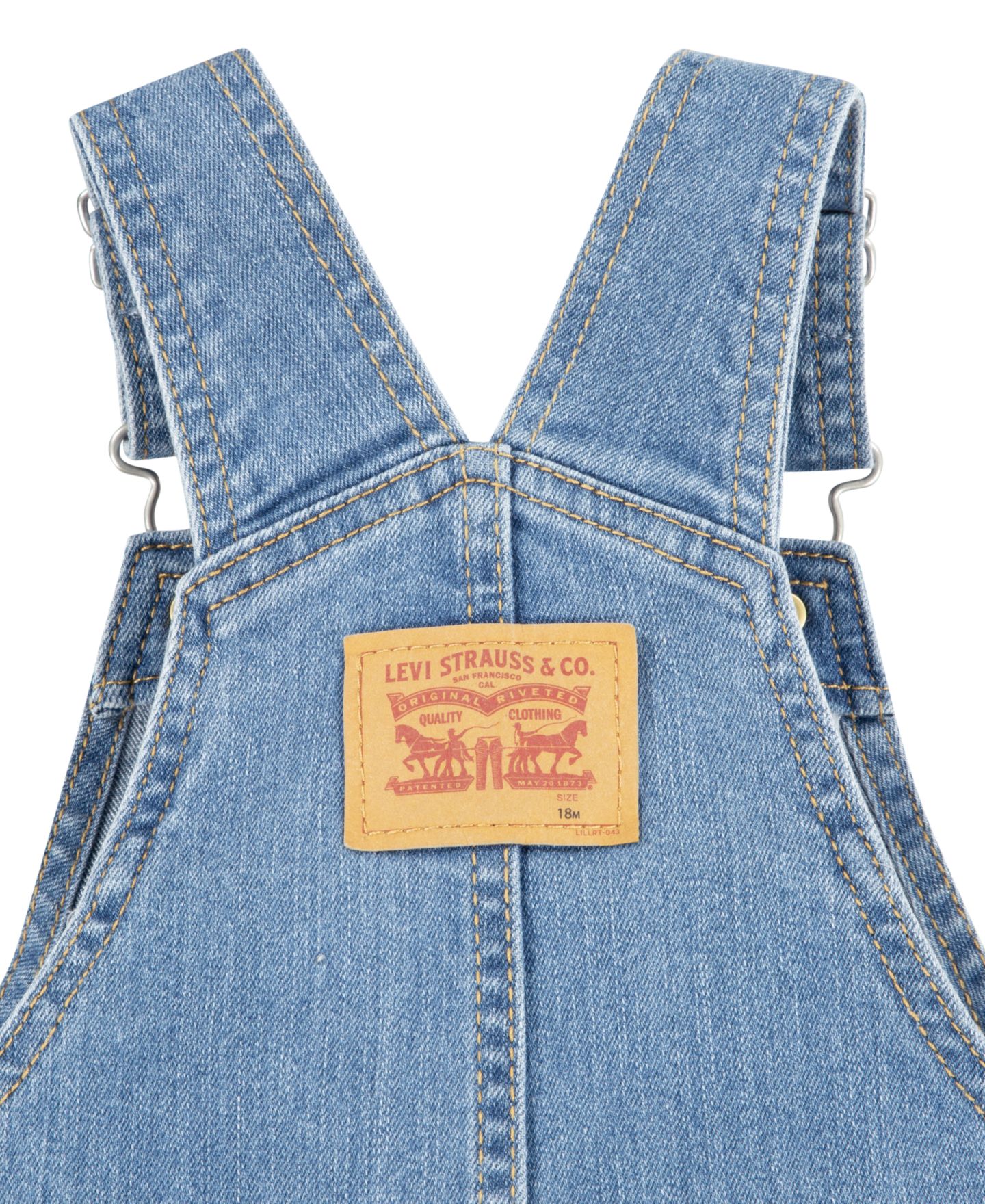 Комбинезон Levi's Denim Overalls для малышей, цвет: Небесно-голубой — фото 4