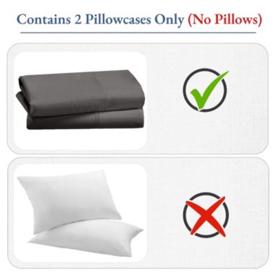 Luxury 800 Thread Count 2 Standard Pillowcases, 100% Cotton Sateen, Soft, Smooth & Thick, Fits Standard & Queen Size Pillows