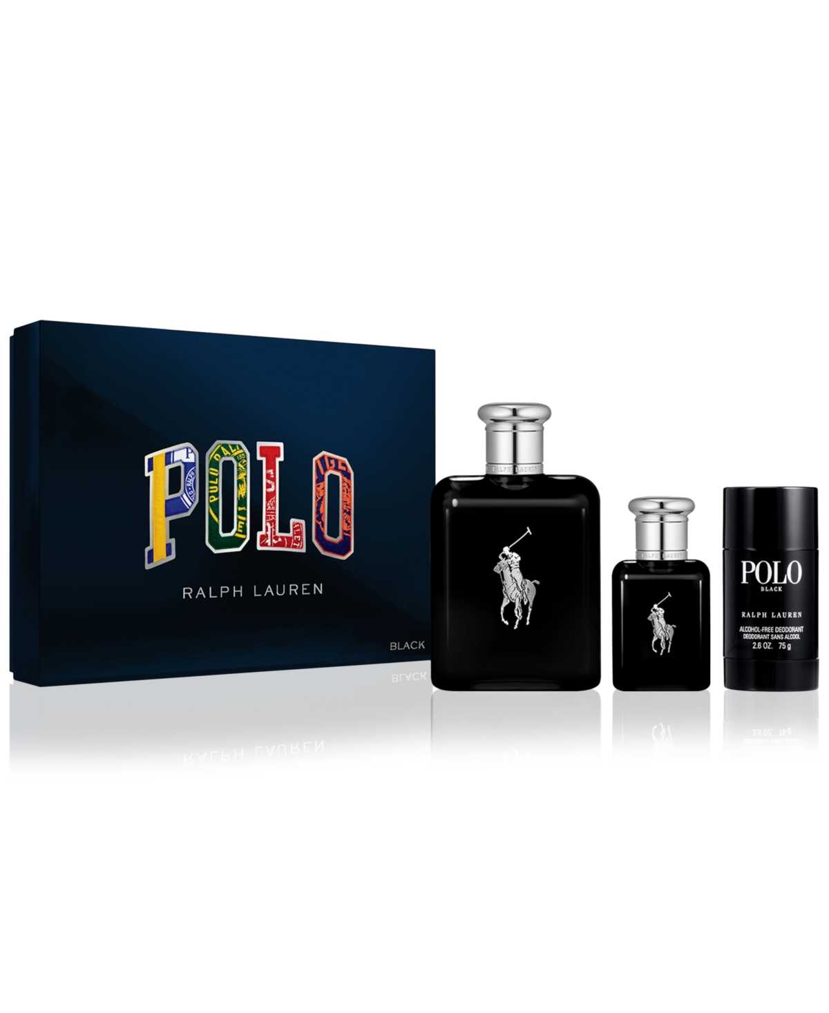 Ralph Lauren Men's 3-pc. Polo Black Eau De Toilette Gift Set In No Color