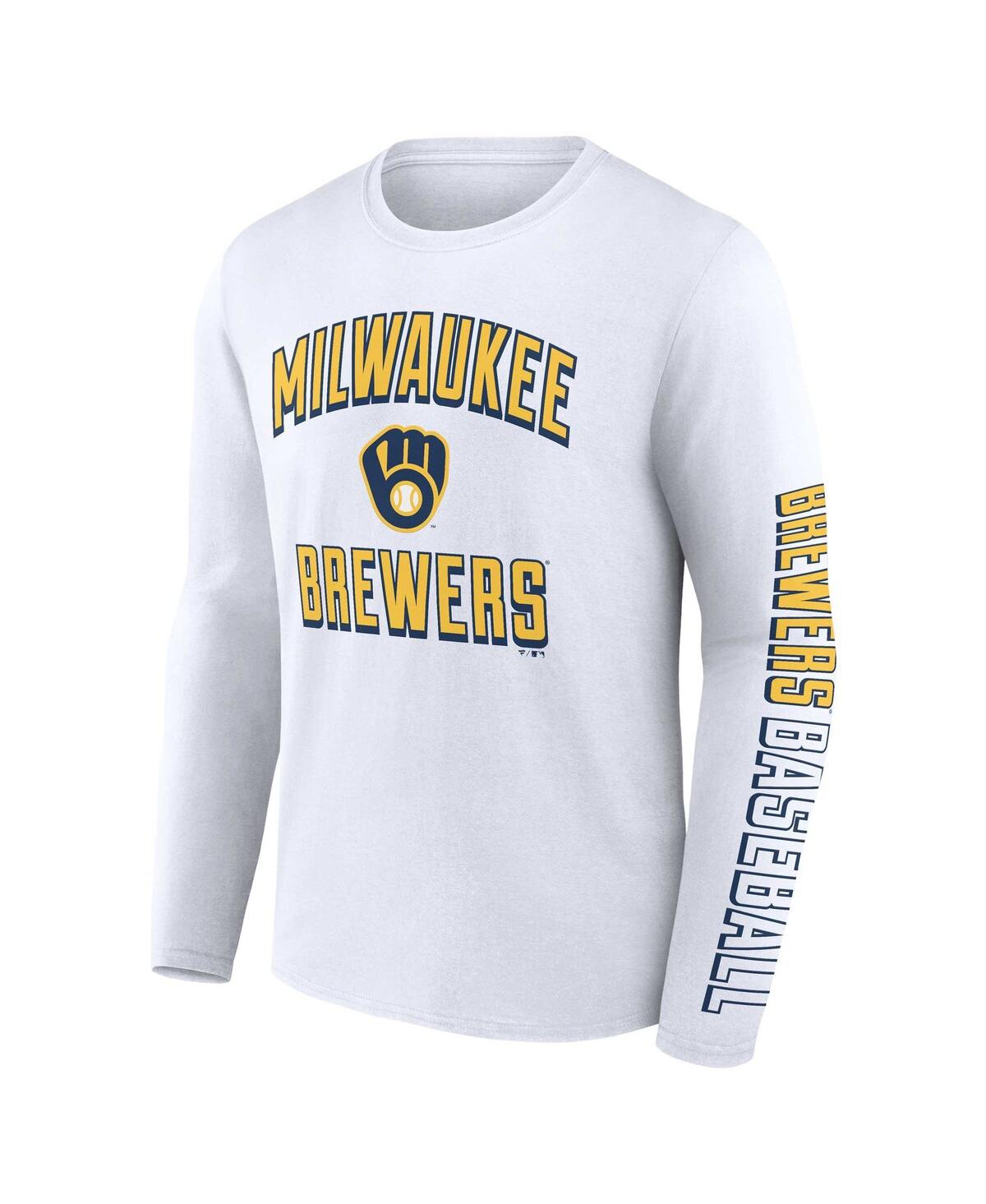 Men's Fanatics White Milwaukee Brewers Two-Pack Combo T-shirt Set - White