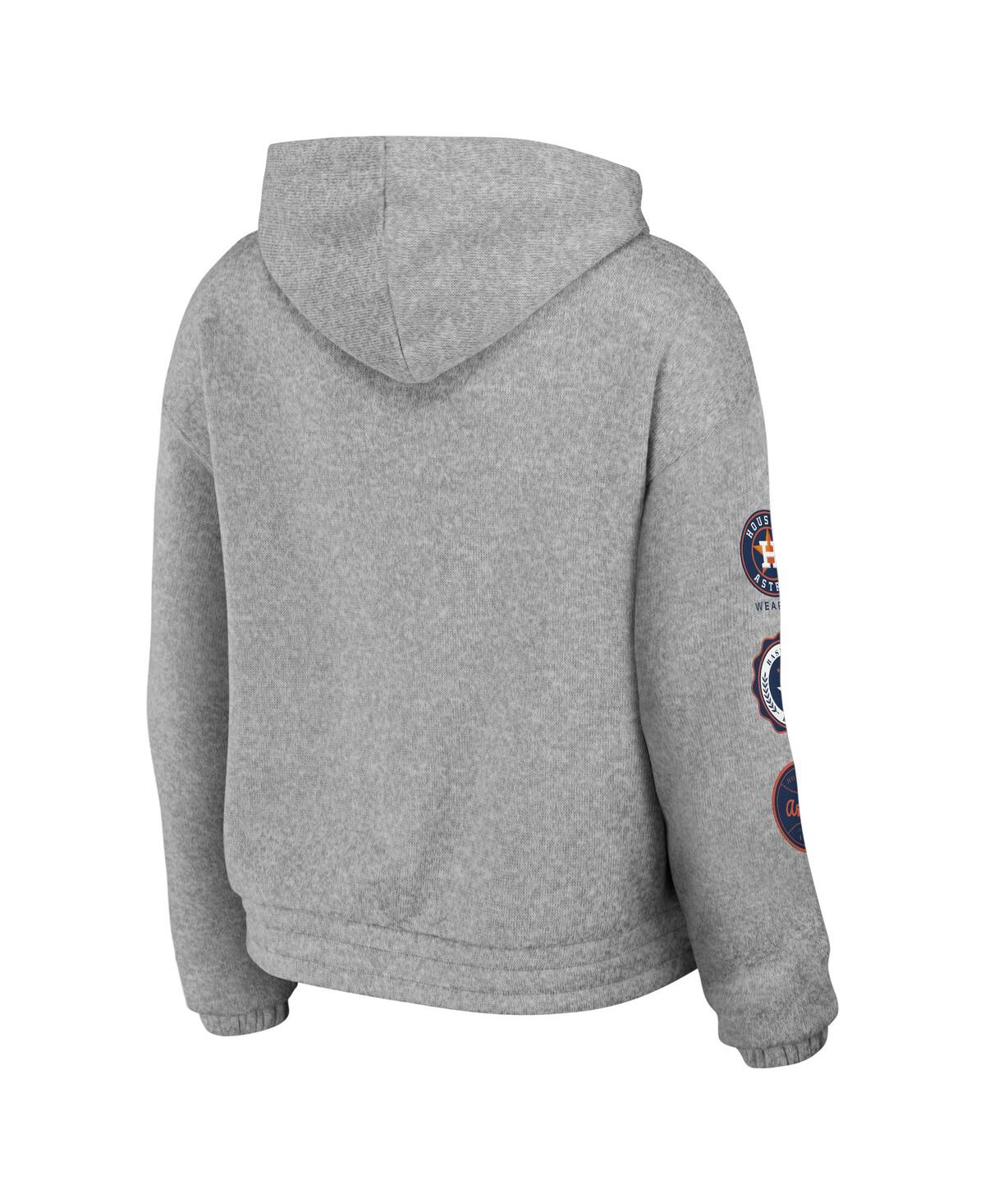 Shop Wear By Erin Andrews Women's  Gray Houston Astros Full-zip Hoodie