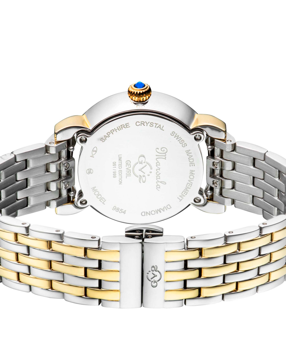 GV2 BY GEVRIL WOMEN'S MARSALA TORTOISE TWO-TONE STAINLESS STEEL WATCH 36MM 