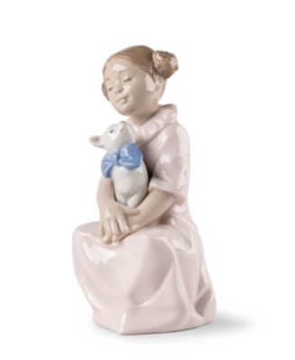 Nao by Lladro Girl with Little Cat Figurine - Macy's