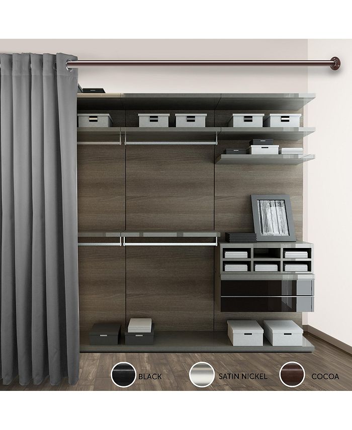 Rod Desyne 1.5" Adjustable 2848" Room Divider Rod and Socket Set Macy's
