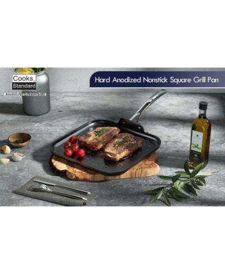 Cooks Standard Nonstick Square Griddle Pan 11 X 11-Inch, Hard Anodized ...