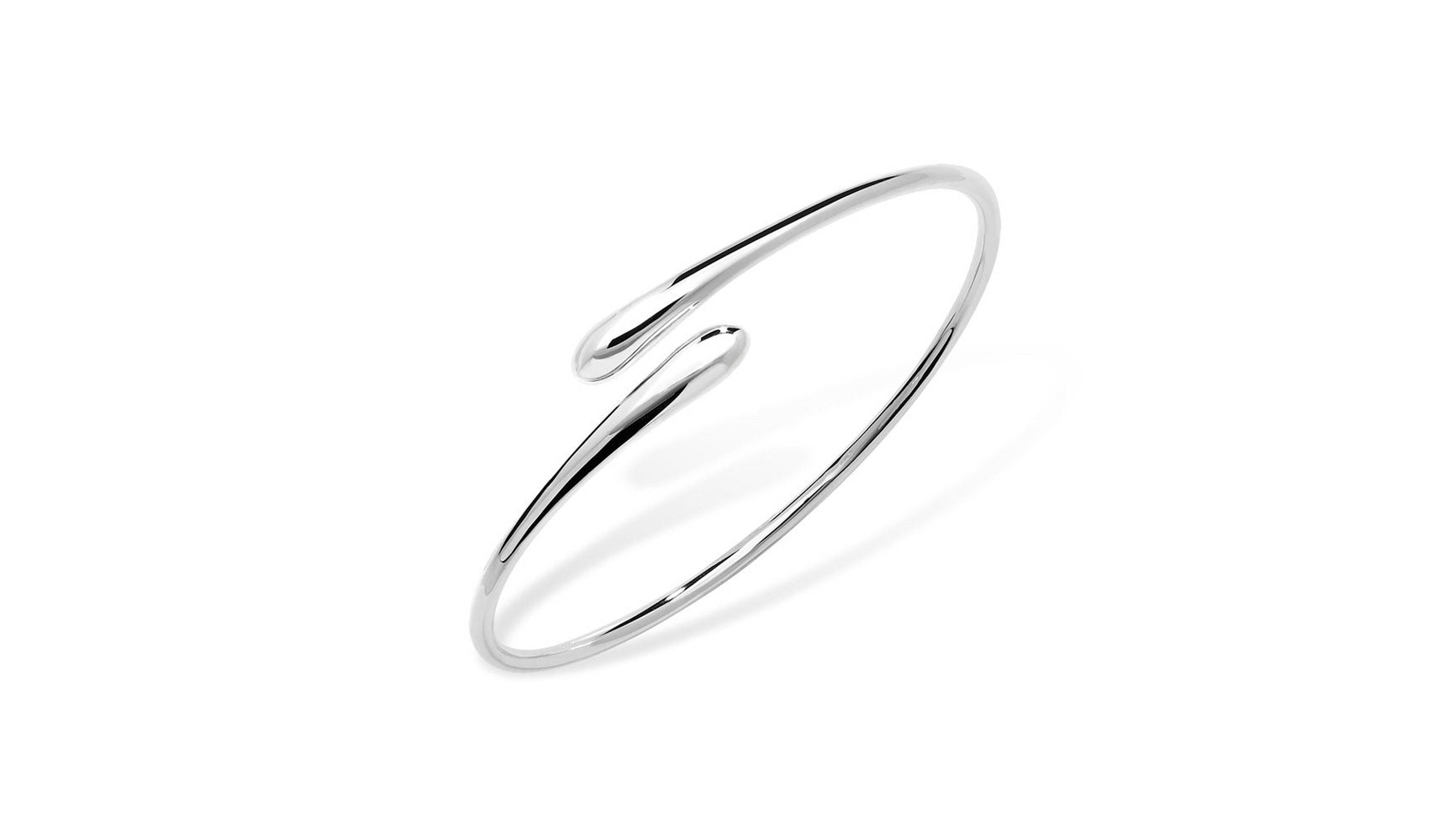 Cross Open Drop Bangle Bracelet