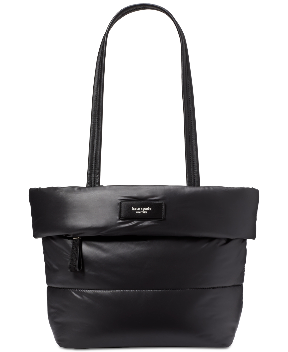 Kate Spade Puffed Puffy Fabric Small Tote In Black