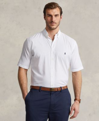 폴로 랄프로렌 Polo Ralph Lauren Mens Big & Tall Short-Sleeve Sport Shirt,White
