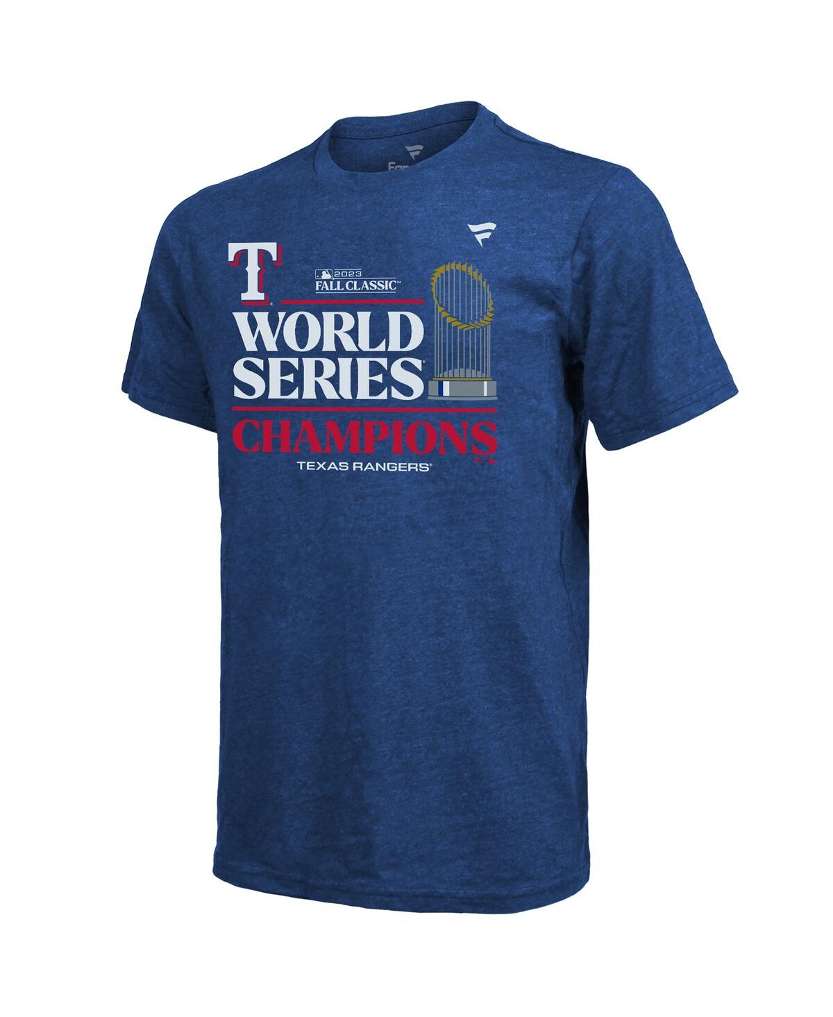 Majestic Men's  Threads Royal Texas Rangers 2023 World Series Champions Locker Room Tri-blend T-shirt In Royal