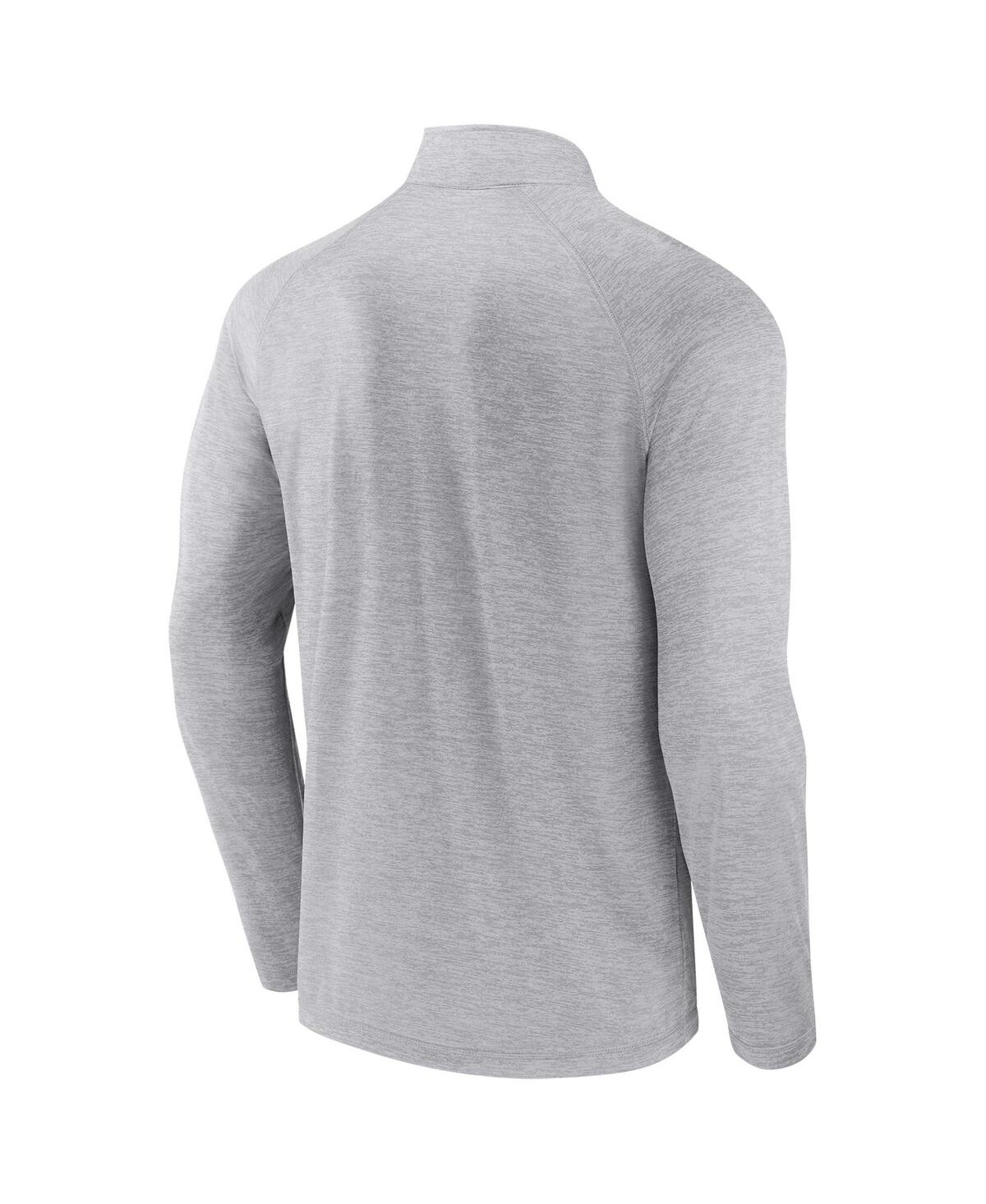 Men's FanaticsTexas Rangers 2023 World Series Champions Curveball Quarter-Zip Mock Neck Pullover Top - Gray