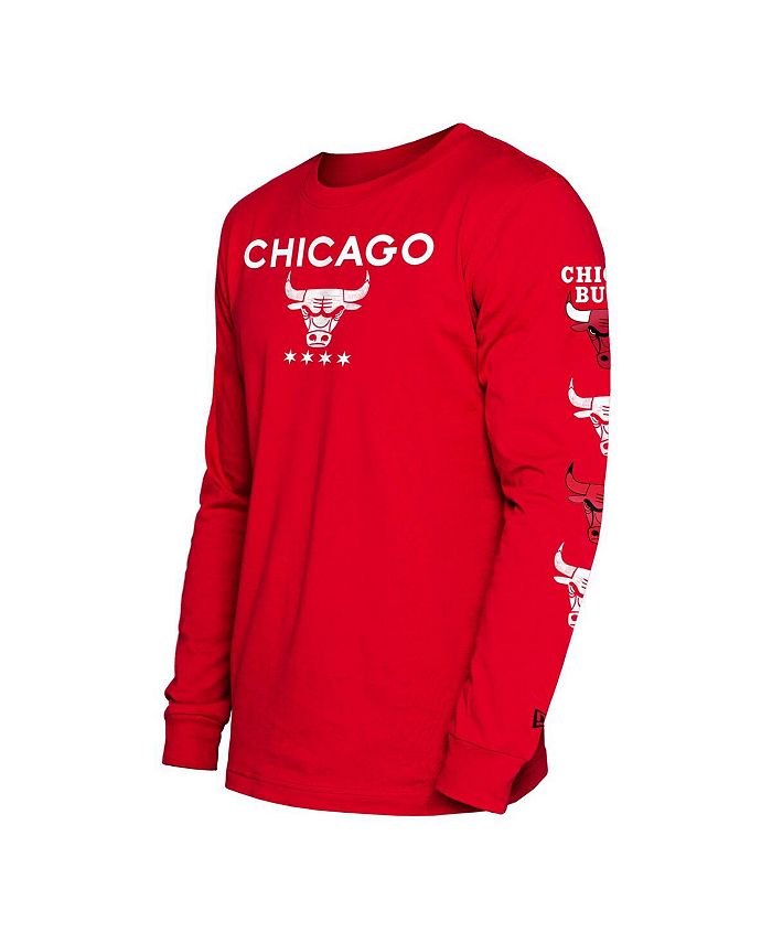 New Era Men's Red Chicago Bulls 2023/24 City Edition Long Sleeve T ...