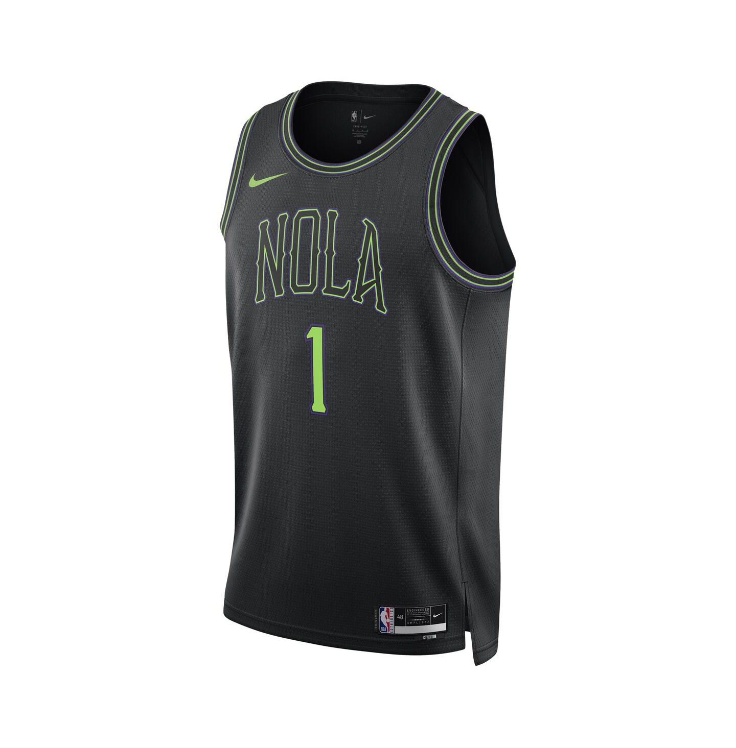 Топ Nike Zion Williamson Black New Orleans Pelicans 2023/24 Swingman Jersey - City Edition — фото 2