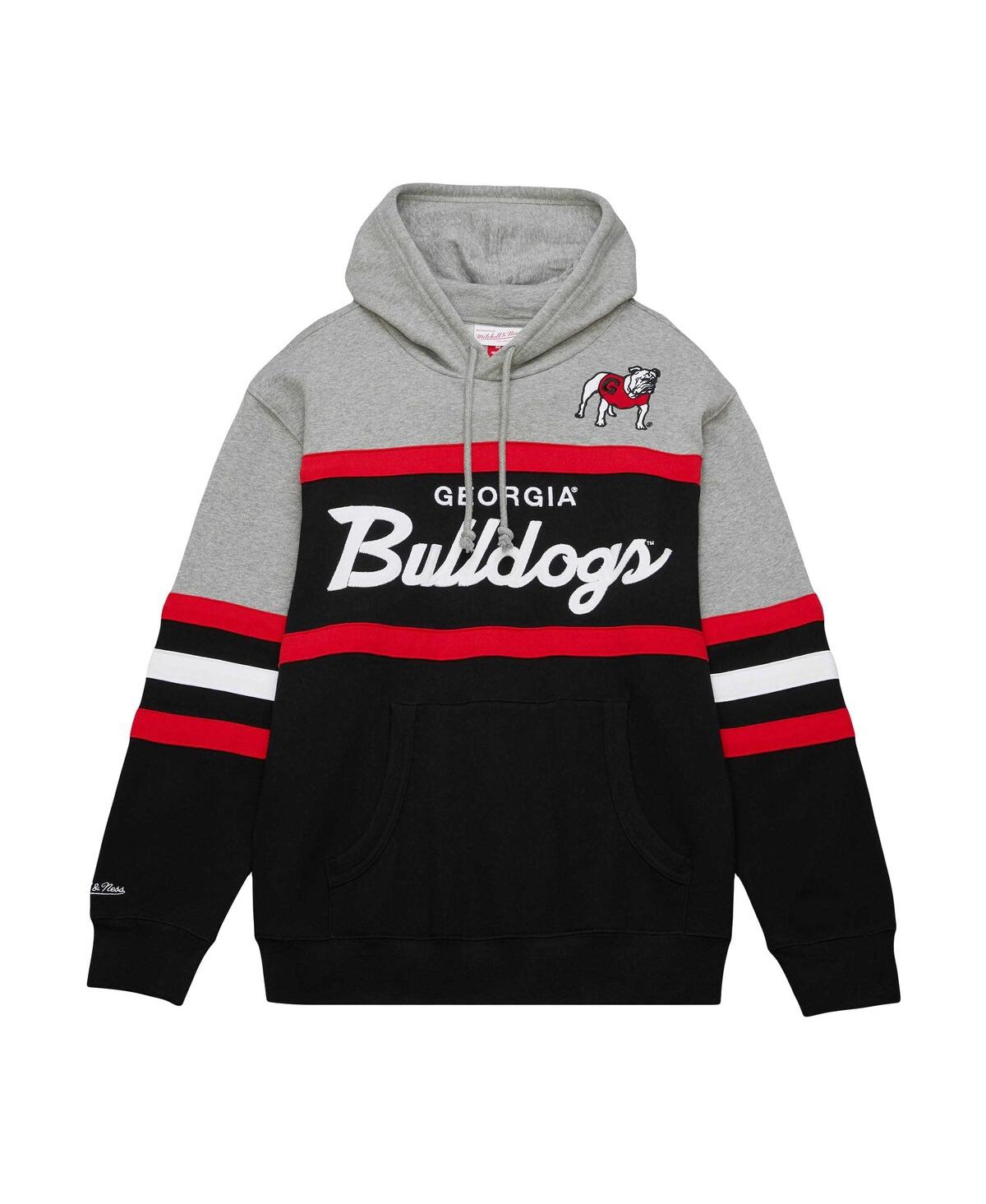 Men's Mitchell & NessGeorgia Bulldogs Head Coach Pullover Hoodie - Black