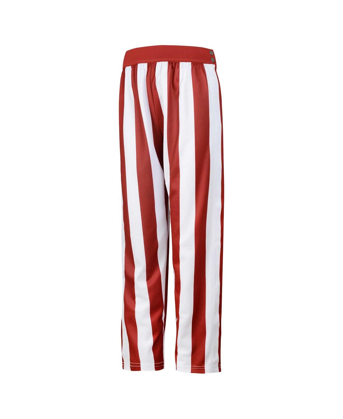 Outerstuff Big Boys Crimson, White Indiana Hoosiers Candy Stripe Pants In Crimson,white