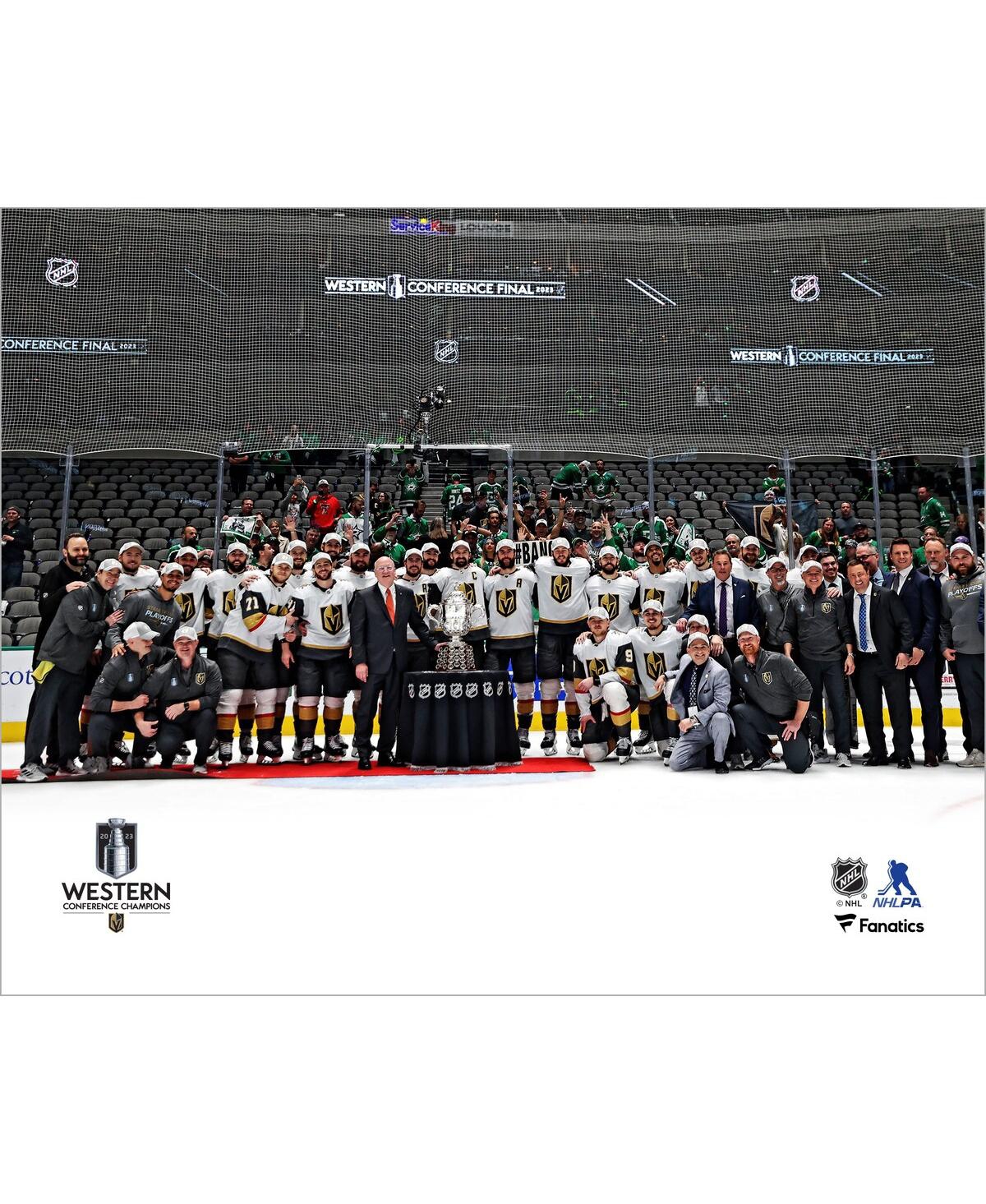 Fanatics Authentic Kids' Vegas Golden Knights Unsigned 2023 Western Conference Champions Team Celebration 20" X 24" Photograp In Multi