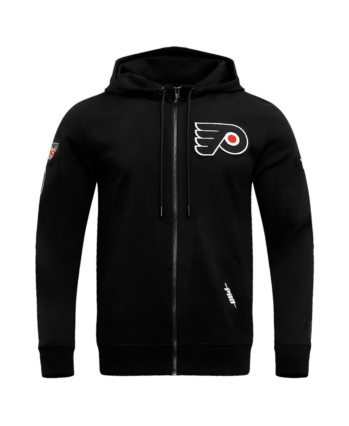 Men's Pro StandardPhiladelphia Flyers Classic Chenille Full-Zip Hoodie Jacket - Black